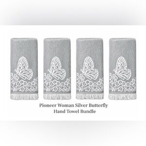 Pioneer Woman Silver Butterfly
Hand Towel Bundle ( 8 hand towels)